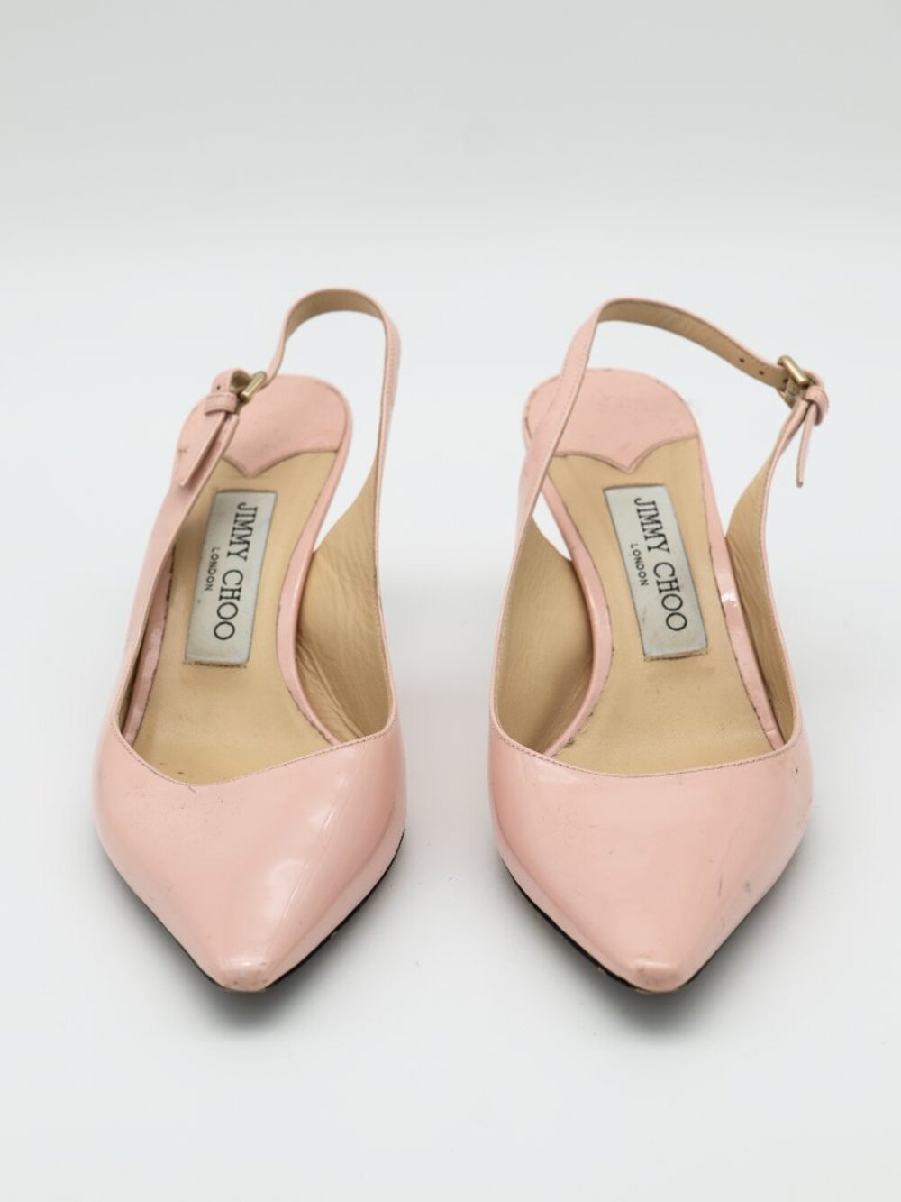 Jimmy Choo Erin 60 Rosewater Patent Slingback Pumps Size 36 - Picture 2 of 6